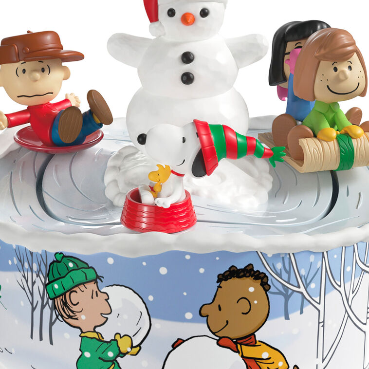 Peanuts Gang Sledding Keepsake Ornament closeup view image number 5