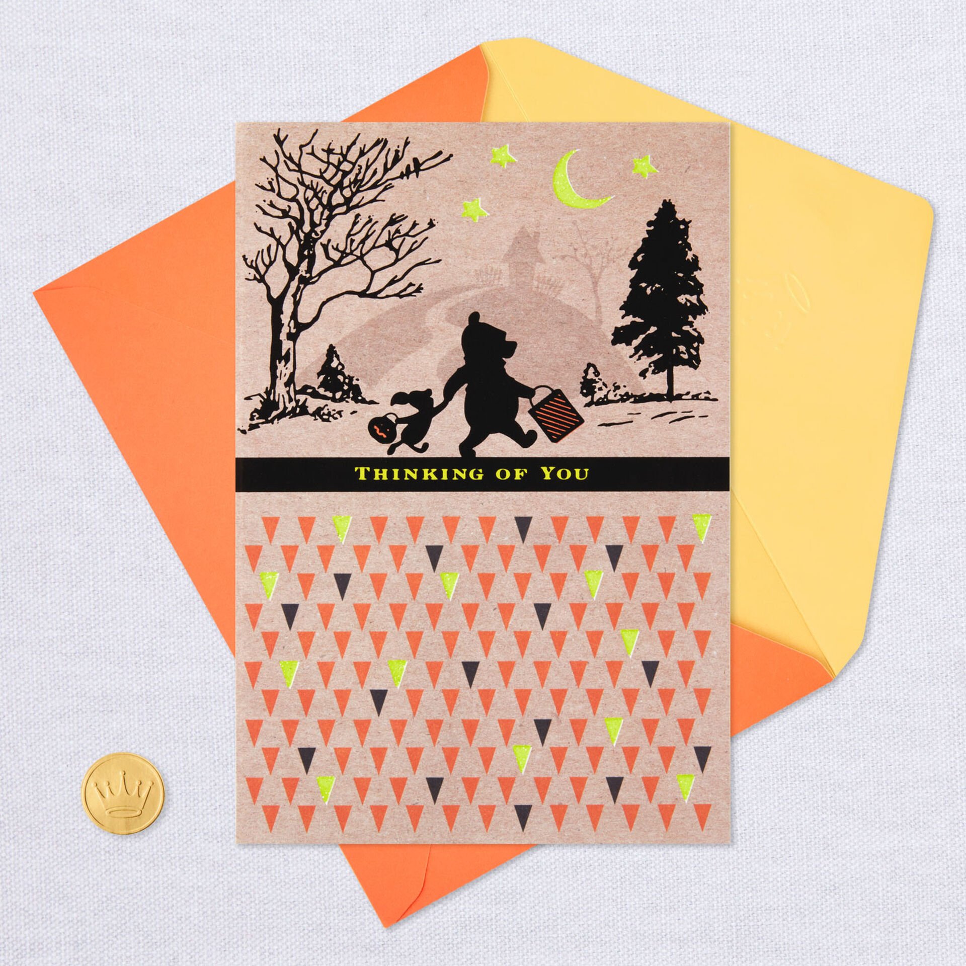 Winnie the Pooh Thinking of You Halloween Card Greeting Cards Hallmark