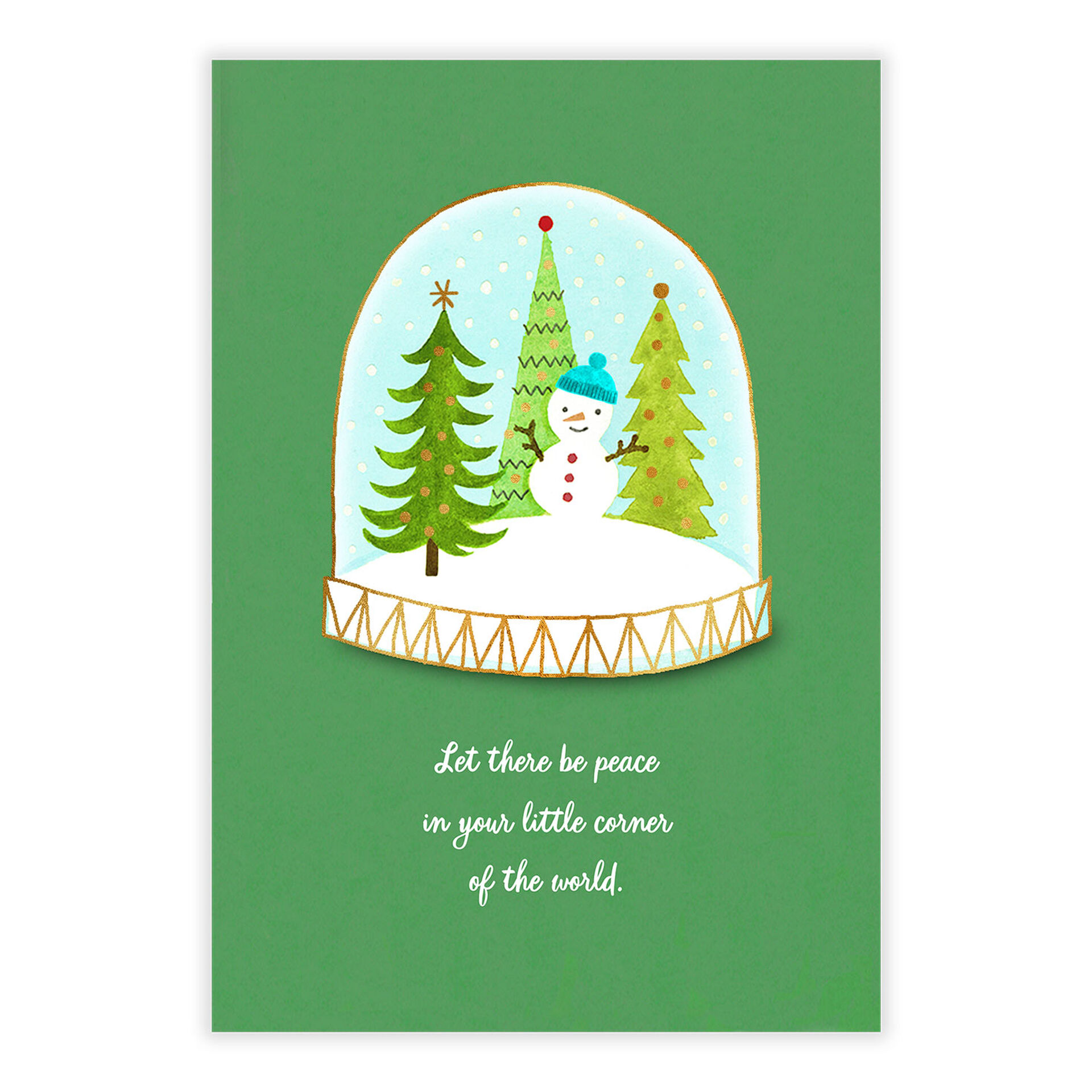 Peace Snow Globe Folded Holiday Photo Card eCards Hallmark