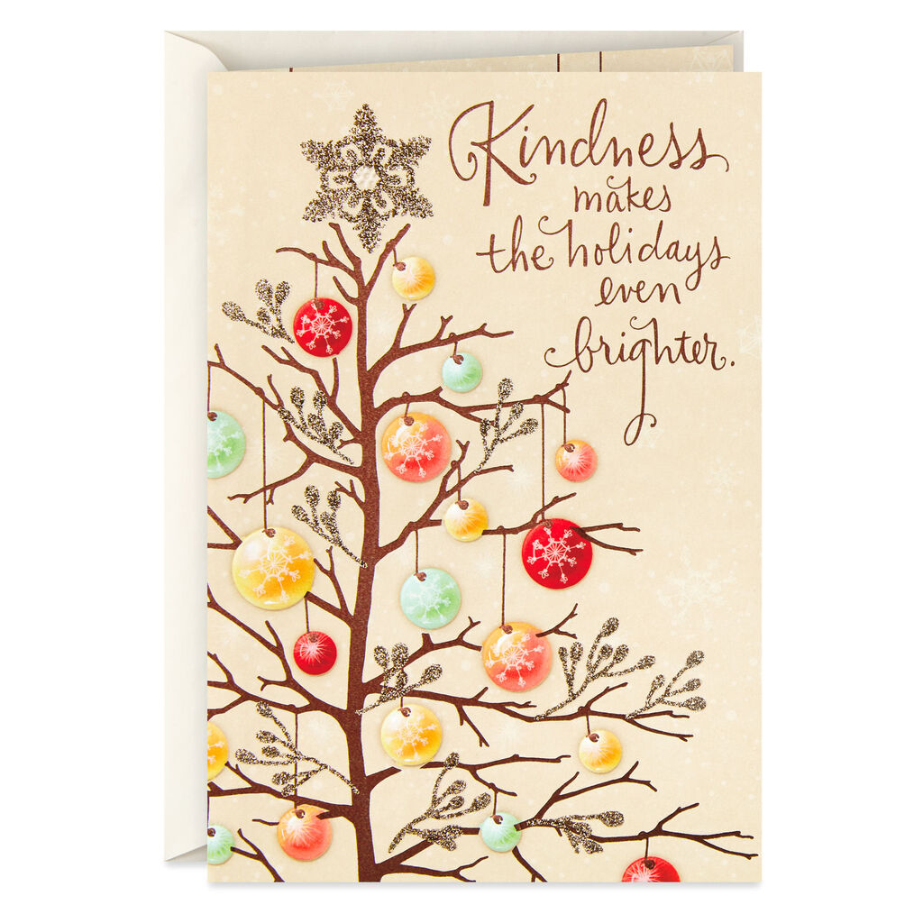 Ornament Tree Holiday Thank You Card