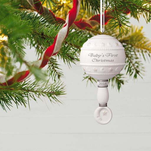 Baby's First Christmas Ornaments & Gifts Hallmark ... Baby's First Christmas Rattle 2018 Porcelain Ornament, - Baby's First Christmas Ornaments & Gifts Hallmark
