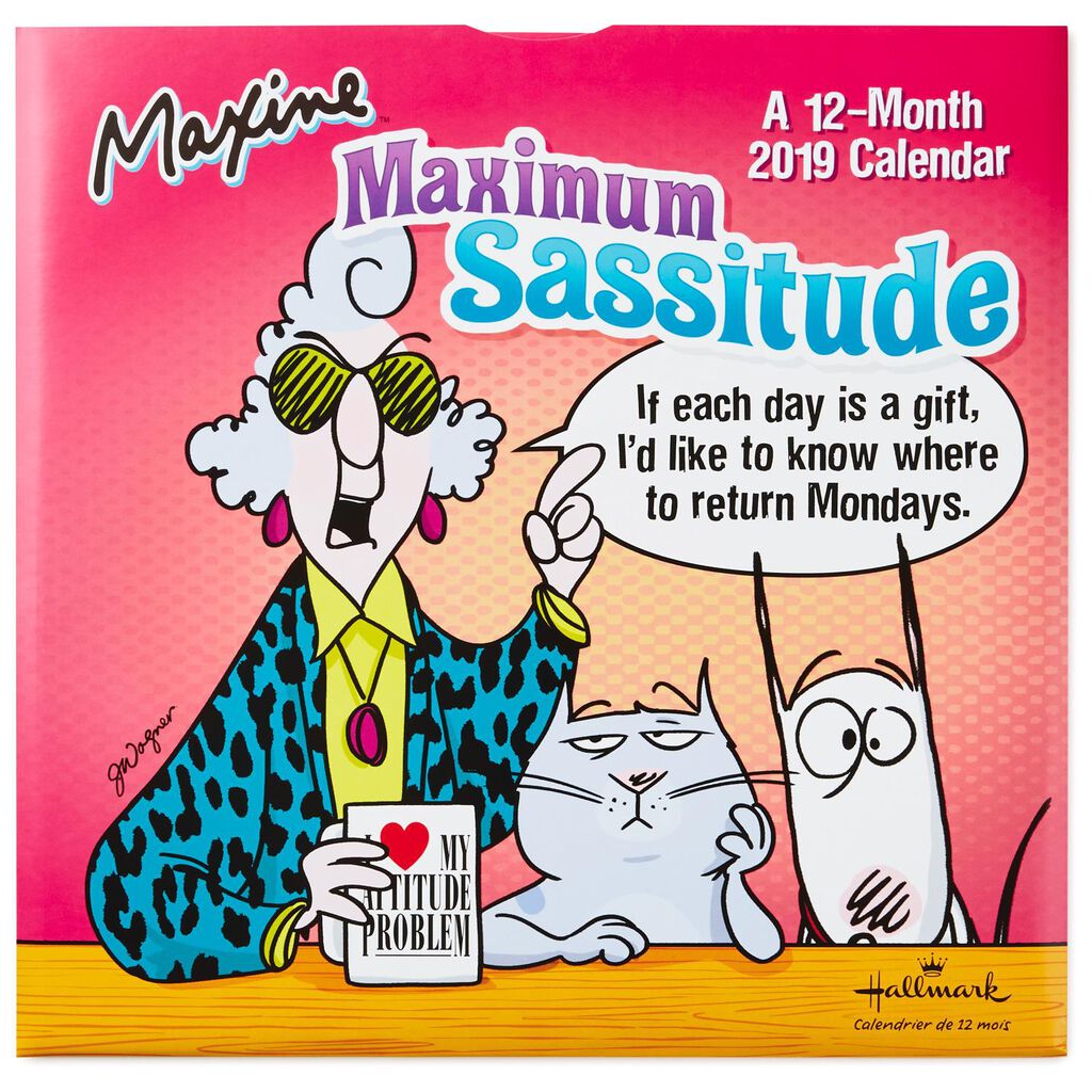 maxine 2019 wall calendar
