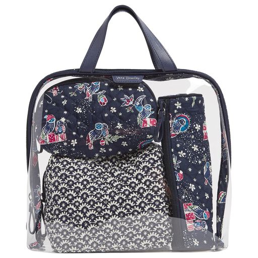 Vera Bradley Wallets Purses Travel Bags Hallmark Vera Bradley 4 Piece Cosmetic Set In Holiday Owls