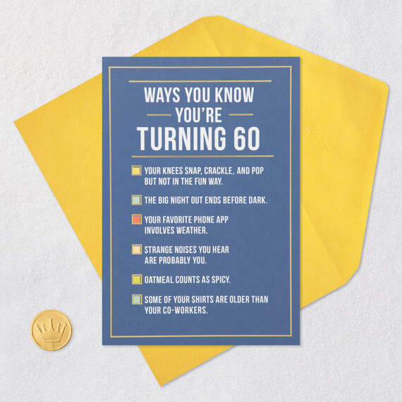 Ways to Know You're Turning 60 Birthday Card, , large image number 5