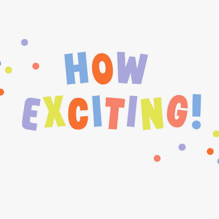 Colorful Block Lettering and Confetti Congratulations Card Sentiment image number 2