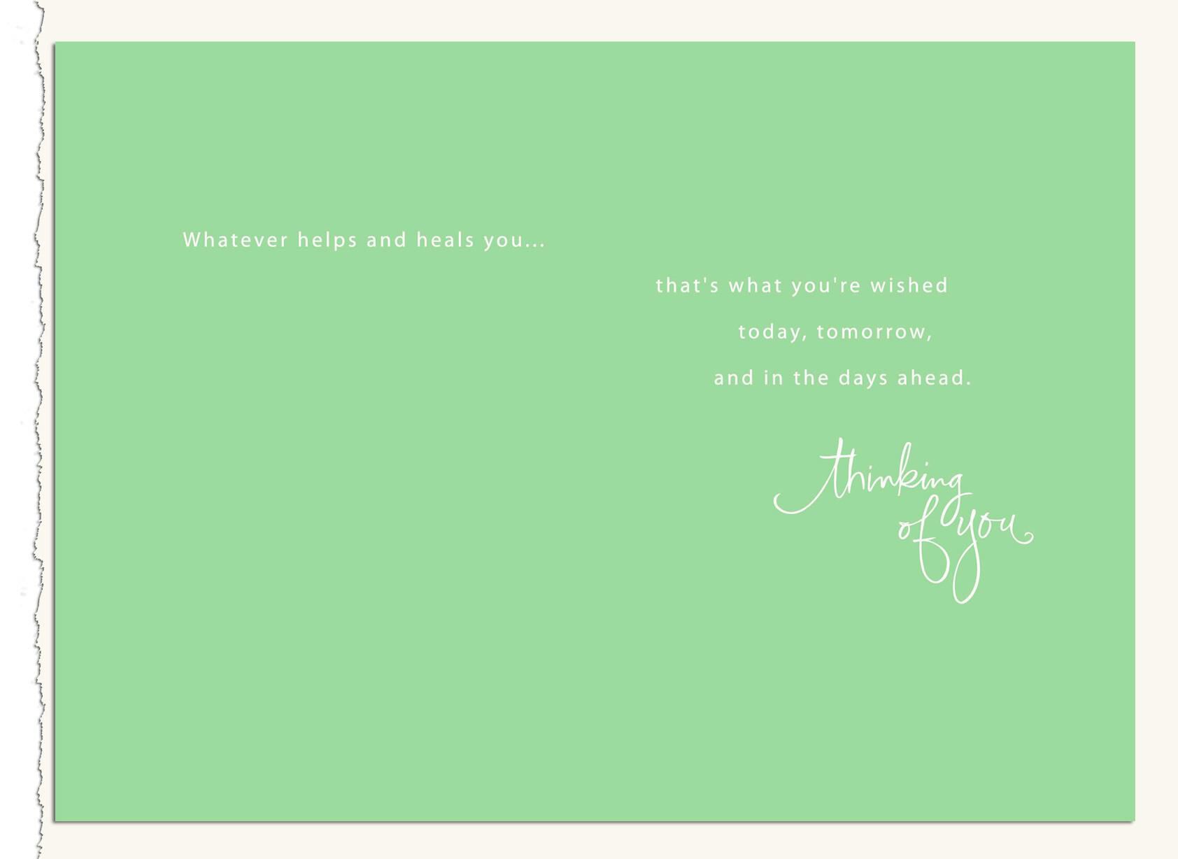 To Soothe Your Heart and Soul Sympathy Card
