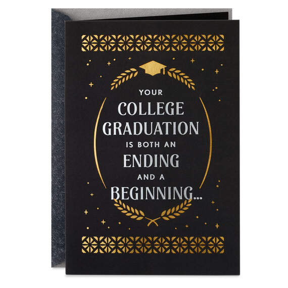 An Ending and a Beginning College Graduation Card