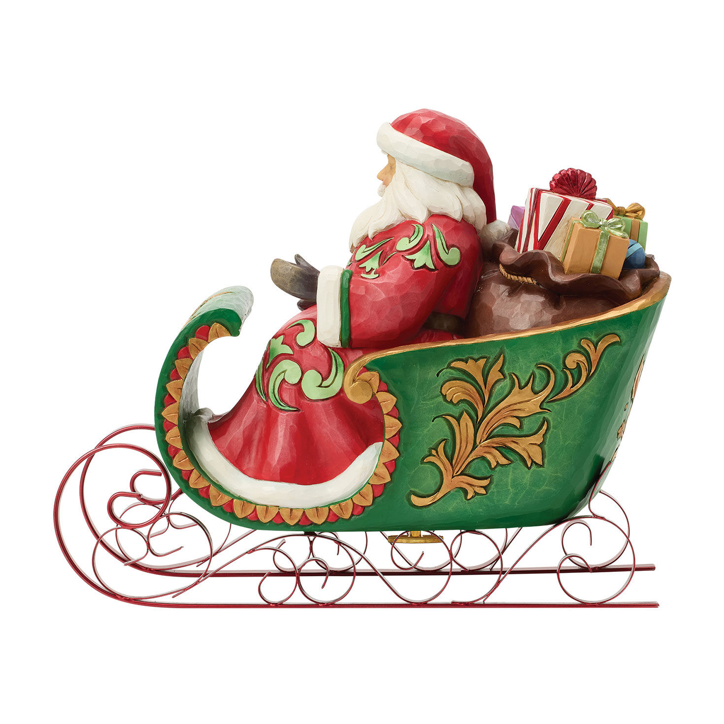 Santa in Sleigh Jim Shore Statue side image number 4
