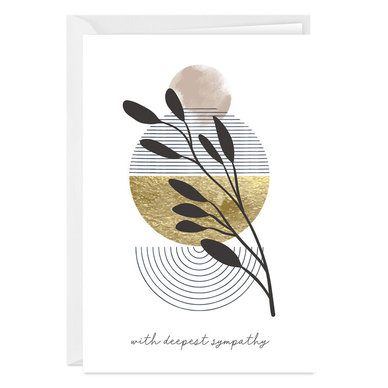 Modern Sunrise and Wheat Custom Sympathy Card