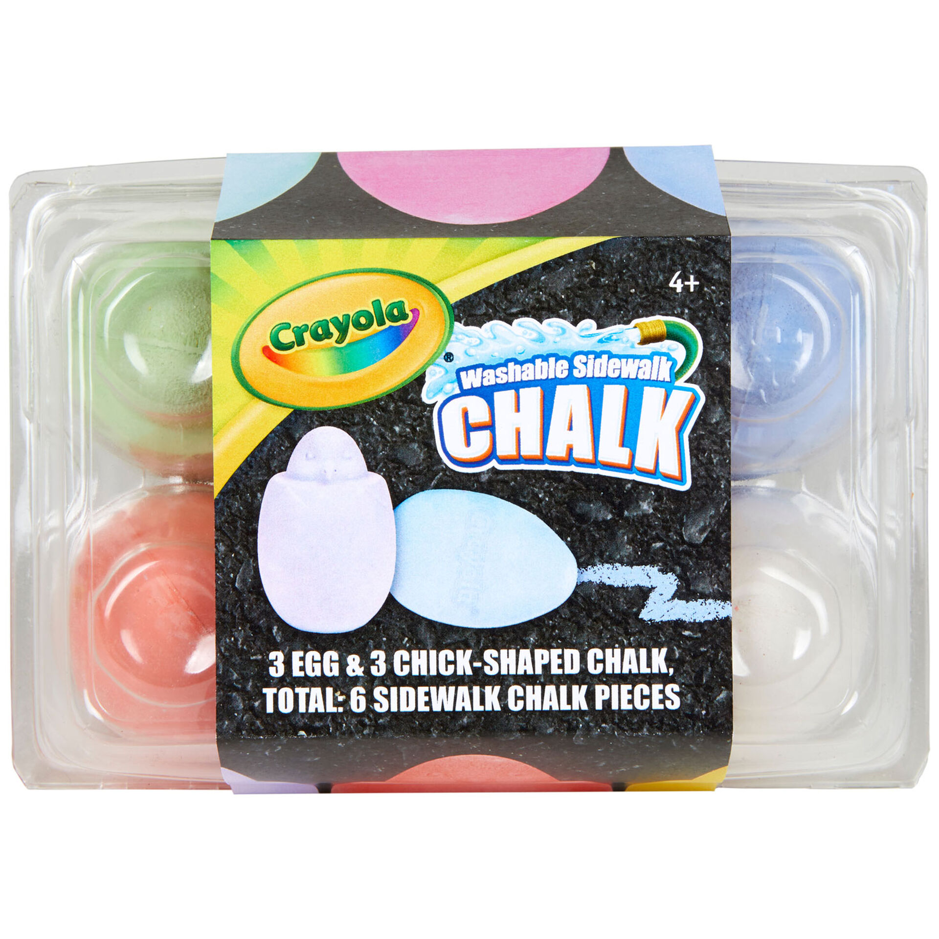Crayola Eggs and Chicks Washable Sidewalk Chalk, 6Count Arts