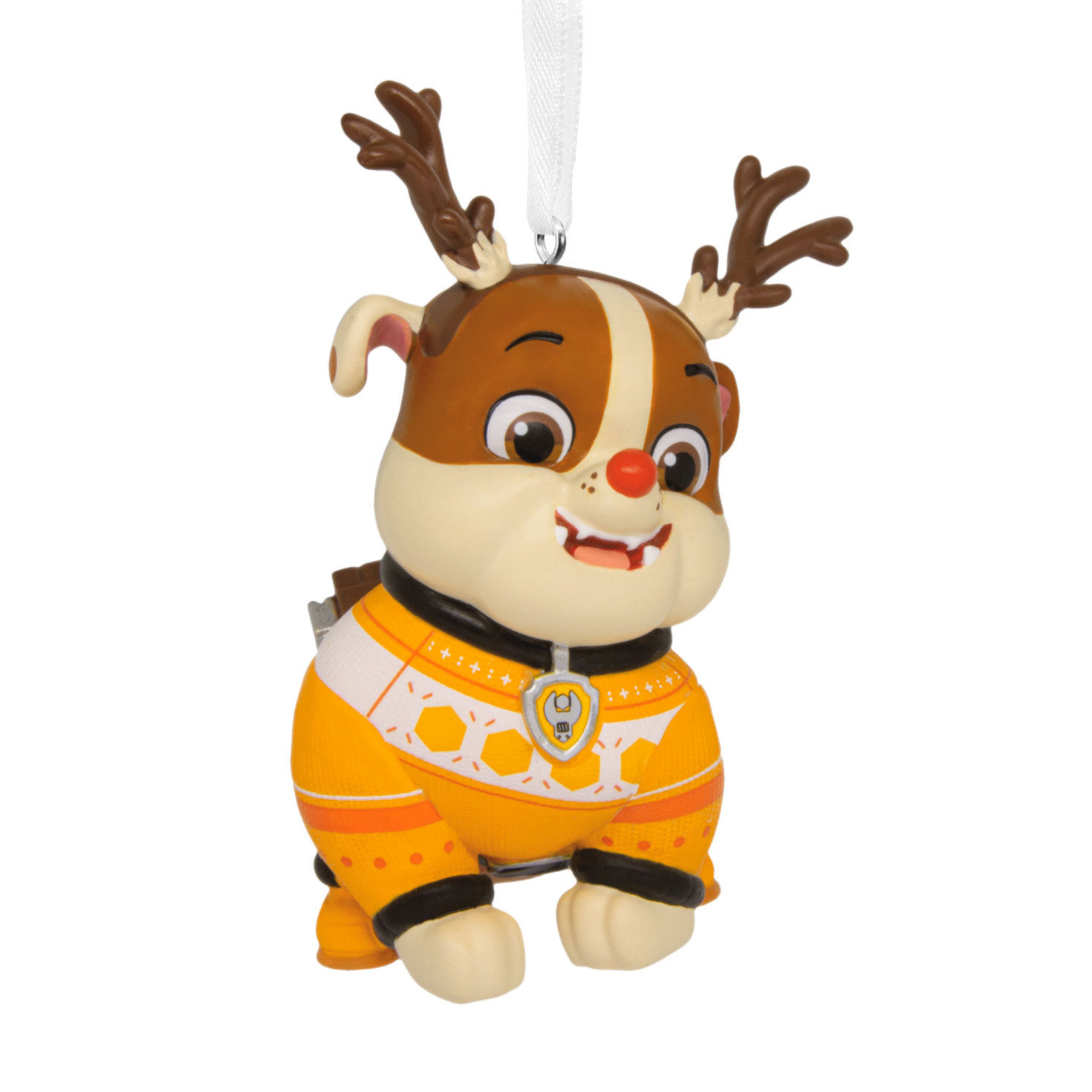 A Paw Patrol™ Christmas Holiday Rubble Hallmark Ornament