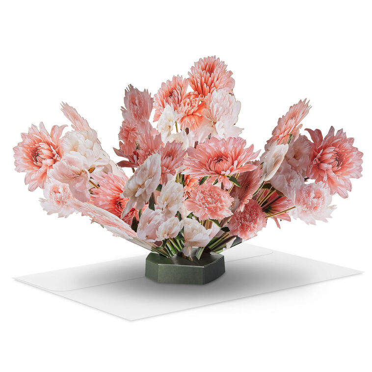Build-a-Bouquet Pink and White Pop-Up Paper Flowers