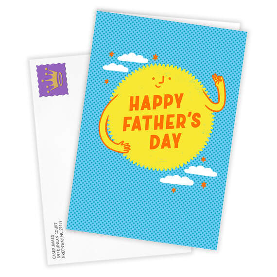 Happy Sun in the Sky Folded Father's Day Photo Card, , large image number 2