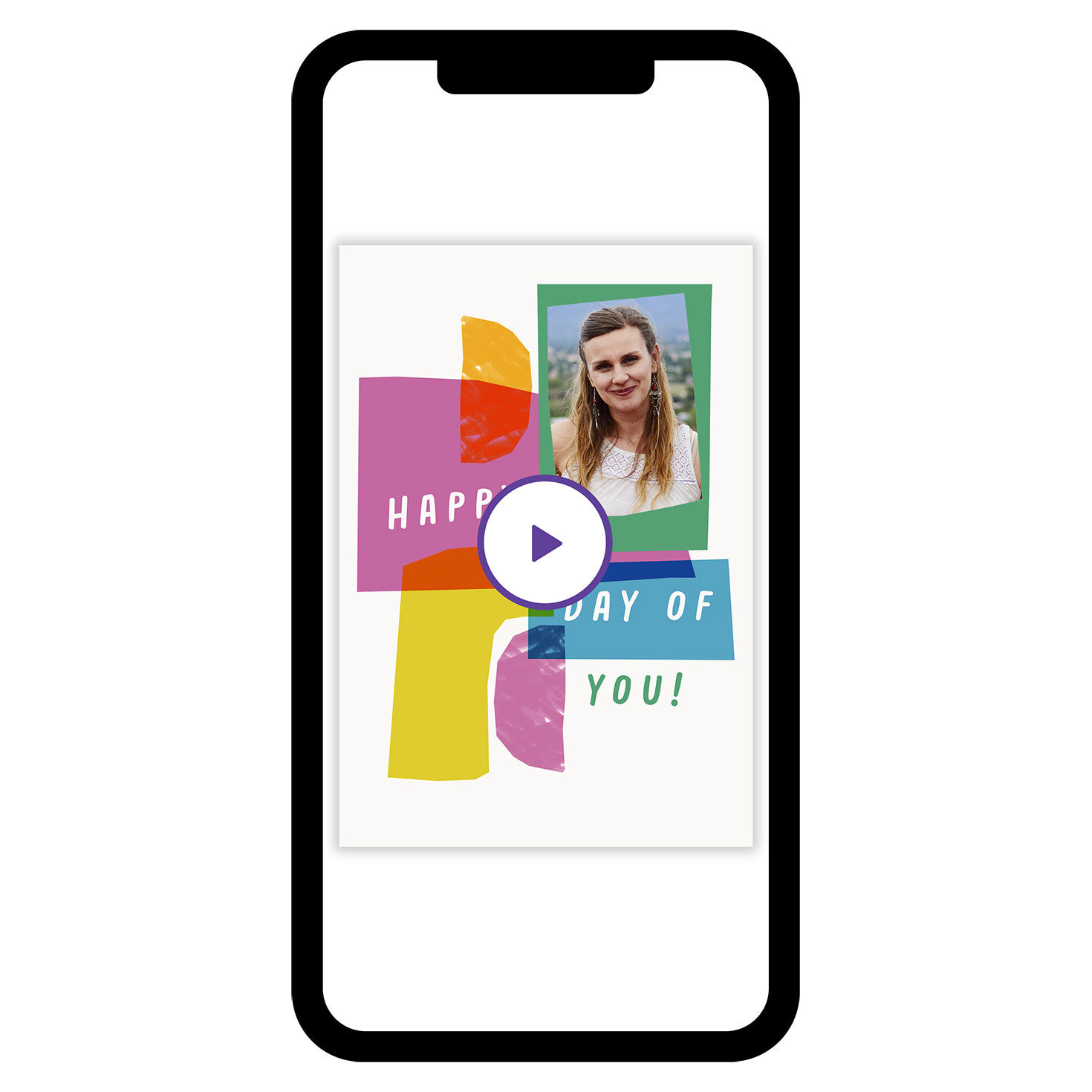 Bold and Bright Abstract Shapes Birthday eCard