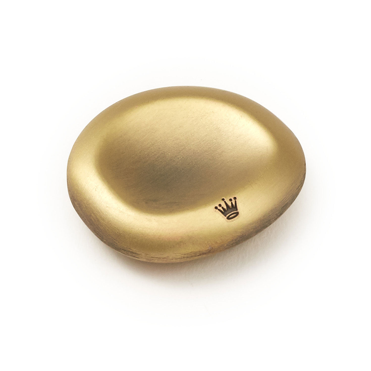 Bronzed Metal Worry Stone With Engraved Message back image number 2