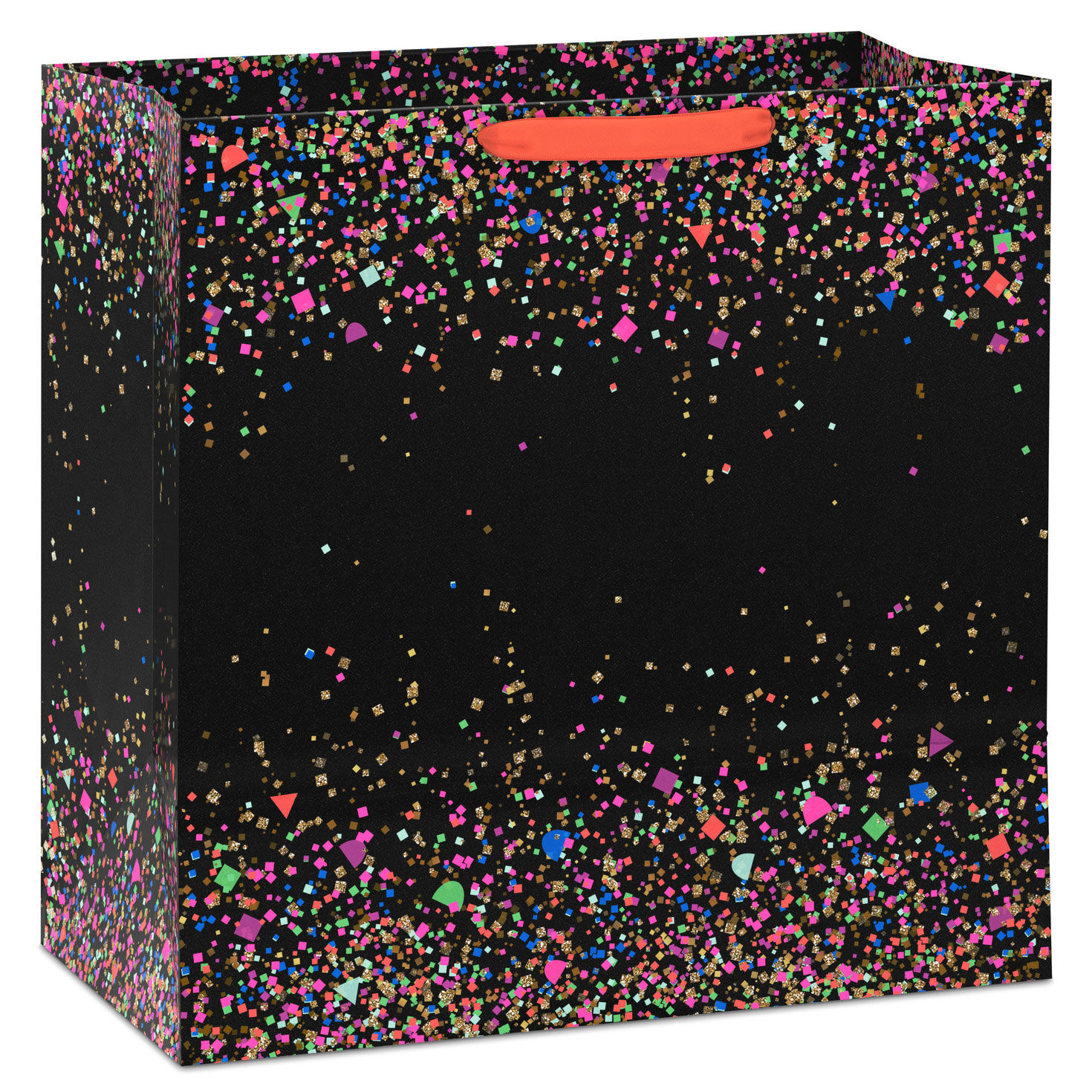 Extra-Deep Black Bag With Colorful Confetti back image number 6