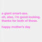 Smart-Ass Compliments Mother's Day Card for Mom, , large image number 2