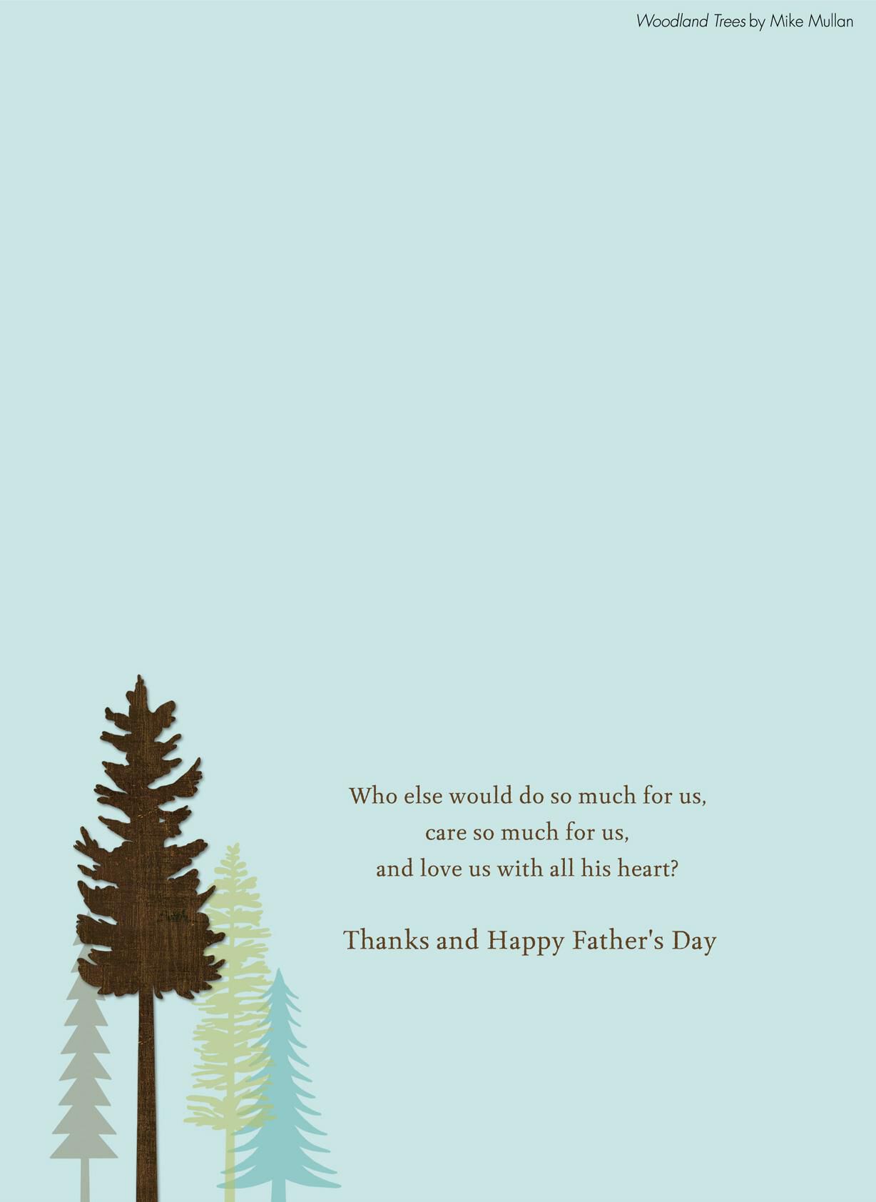 Woodland Trees Father's Day Card From Us