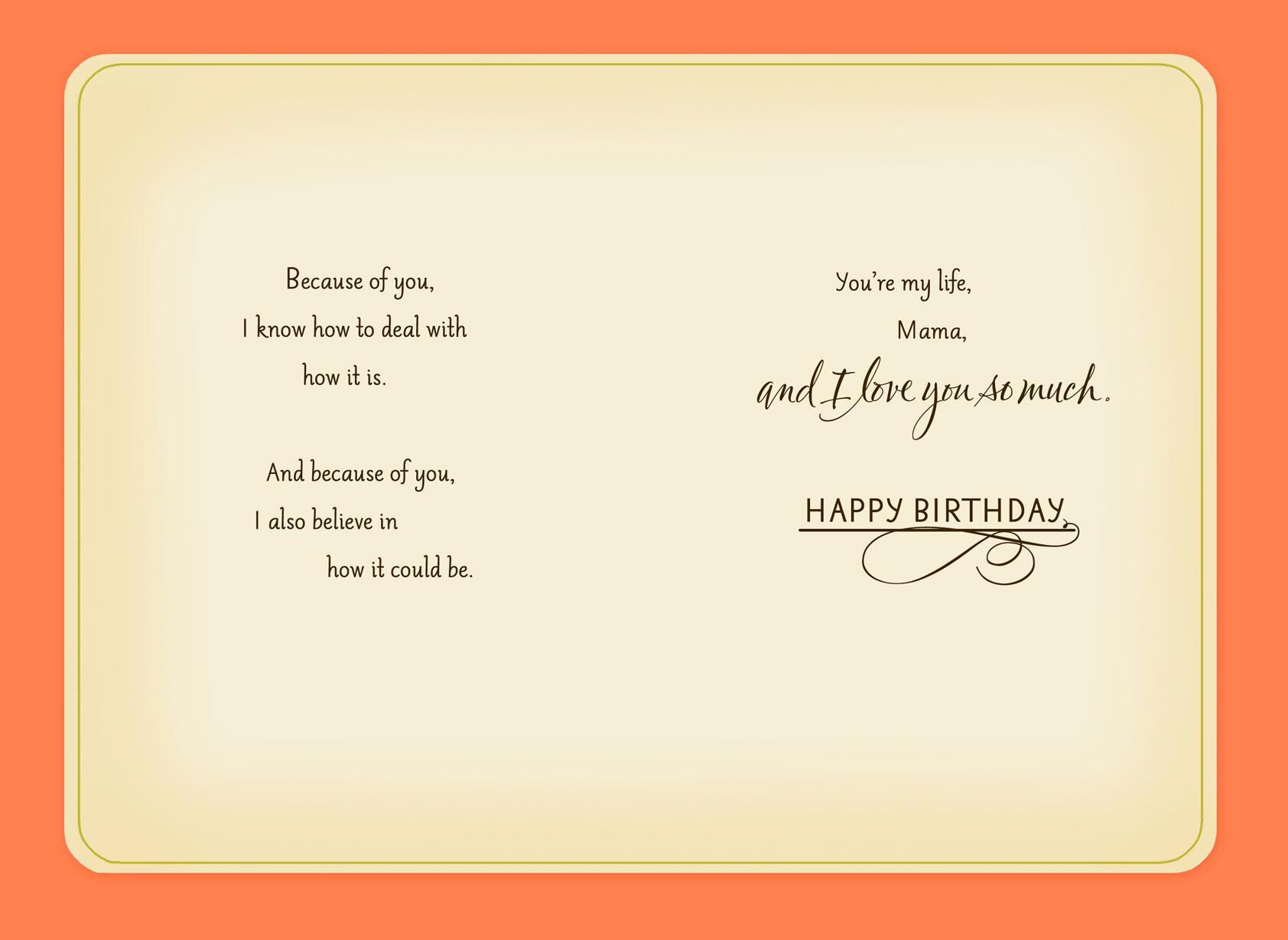 Survive and Thrive, Mama Floral Birthday Card
