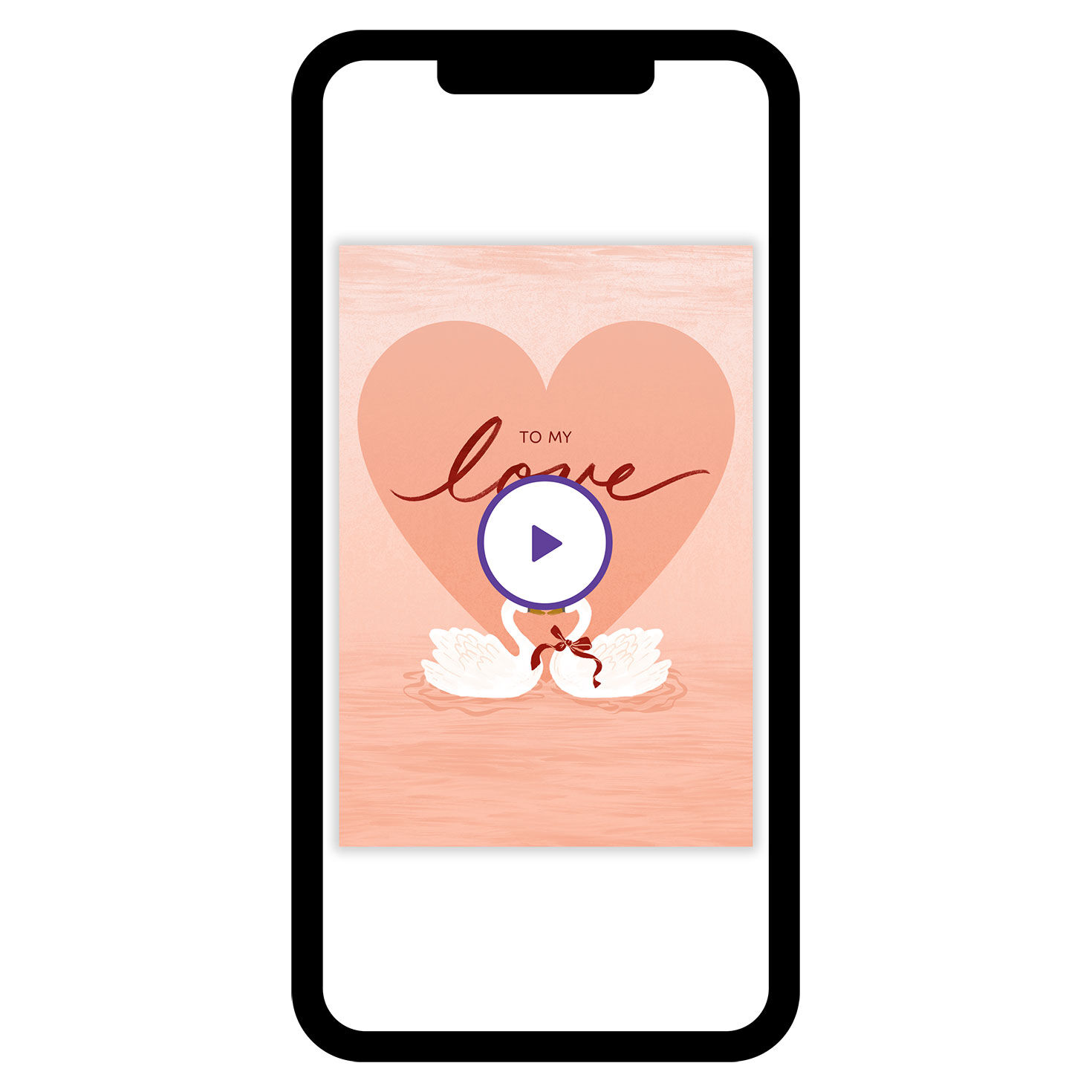 Love Our Love Swans Custom Valentine's Day eCard