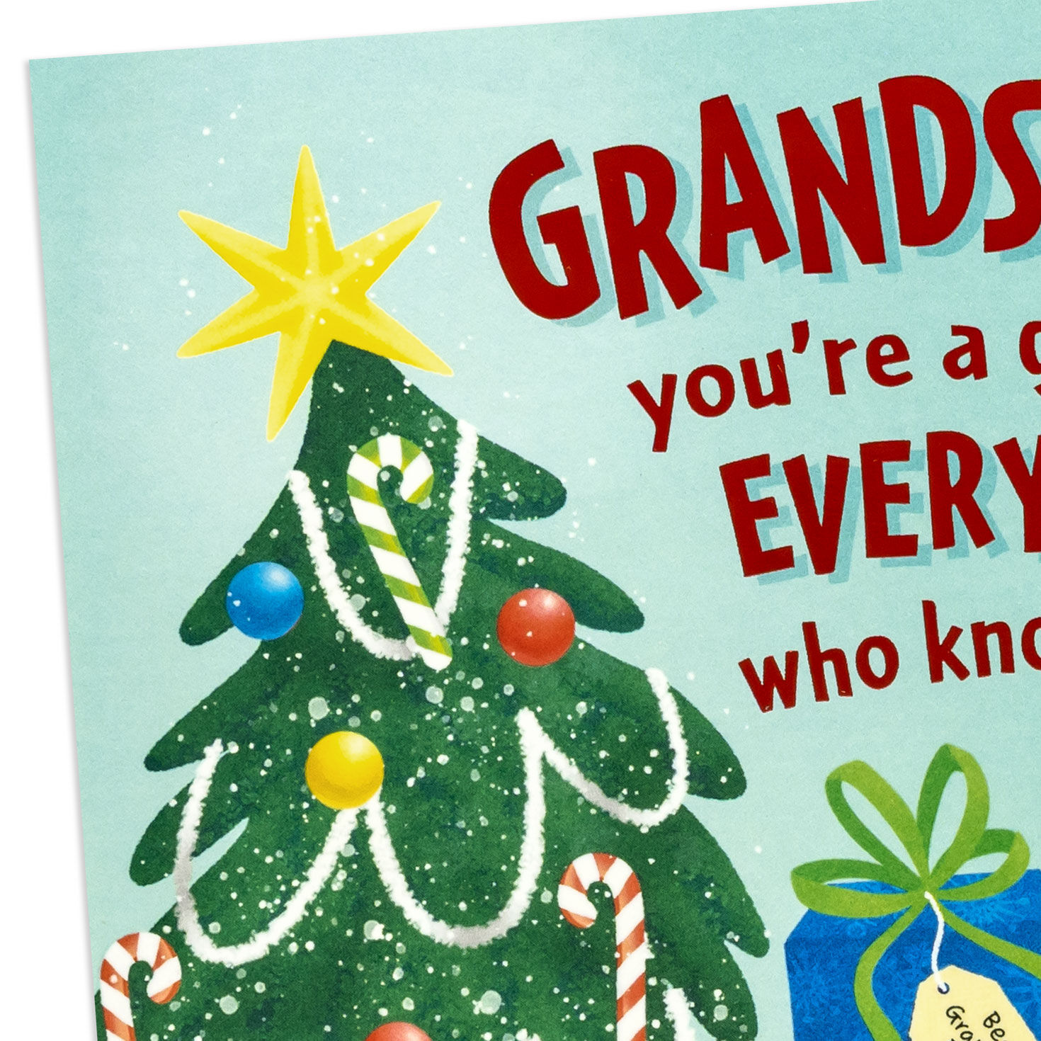 Pop-Up Tree with Gifts Christmas Card for Grandson Card Front Detail image number 4