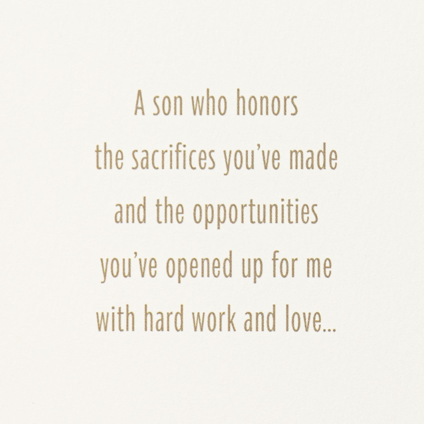 A Man Who's Deeply Grateful Mother's Day Card for Mom From Son, , large image number 2