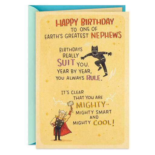Marvel Avengers One of Earth's Greatest Nephews Birthday Card, 