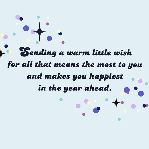 A Warm Little Wish New Year Card, 