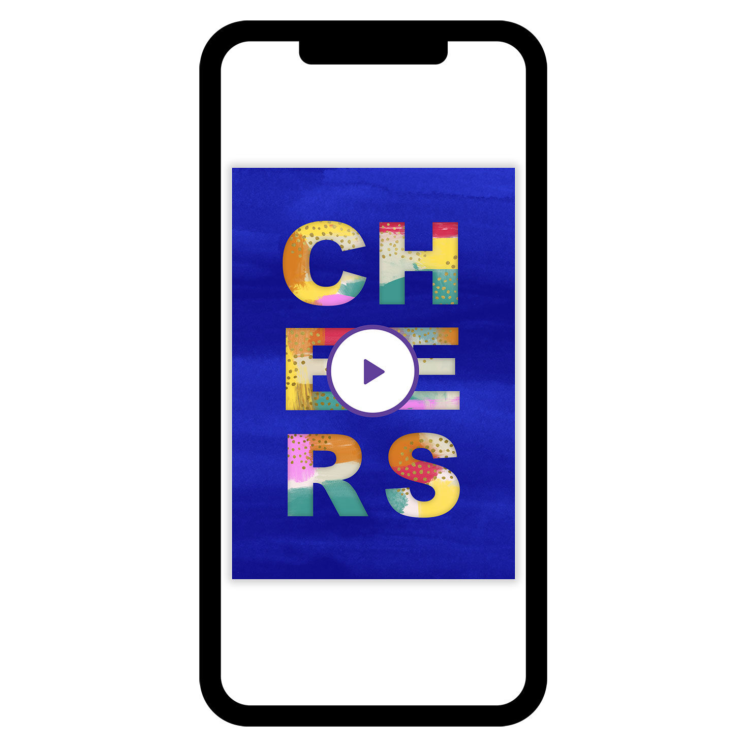 Artsy Cheers Custom Celebration eCard