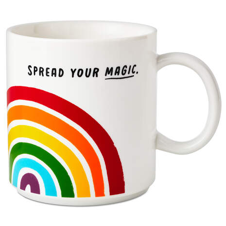 Spread Your Magic Rainbow Ceramic Mug, 14 oz., , large