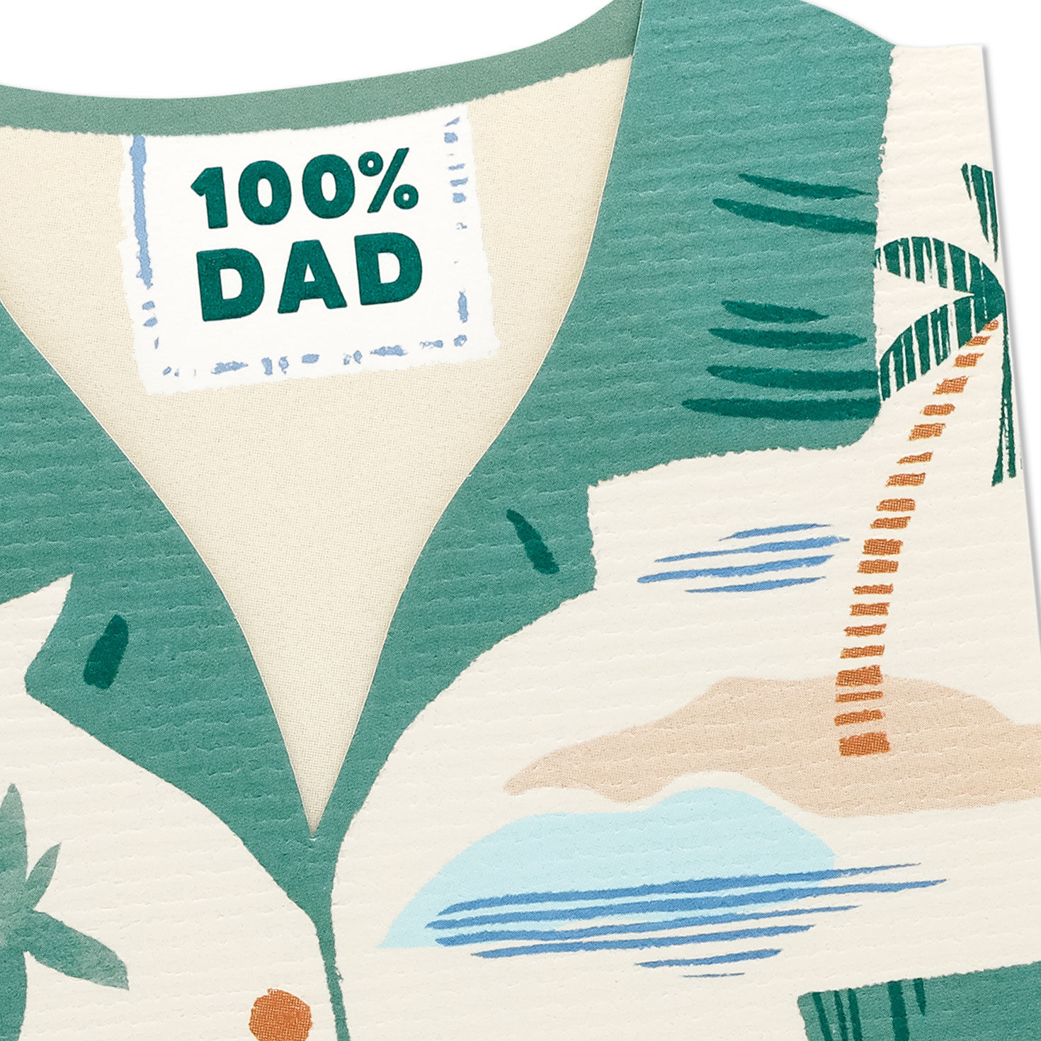 Tropical Shirt Father's Day Card Card Front Detail image number 4