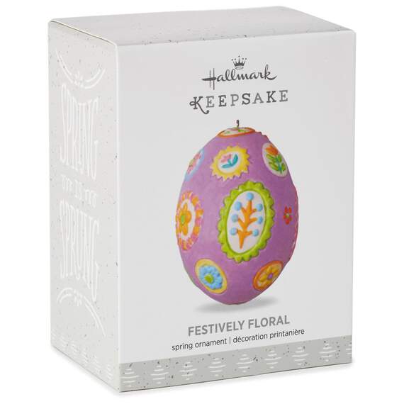 Festively Floral Easter Egg Ornament, , large image number 3
