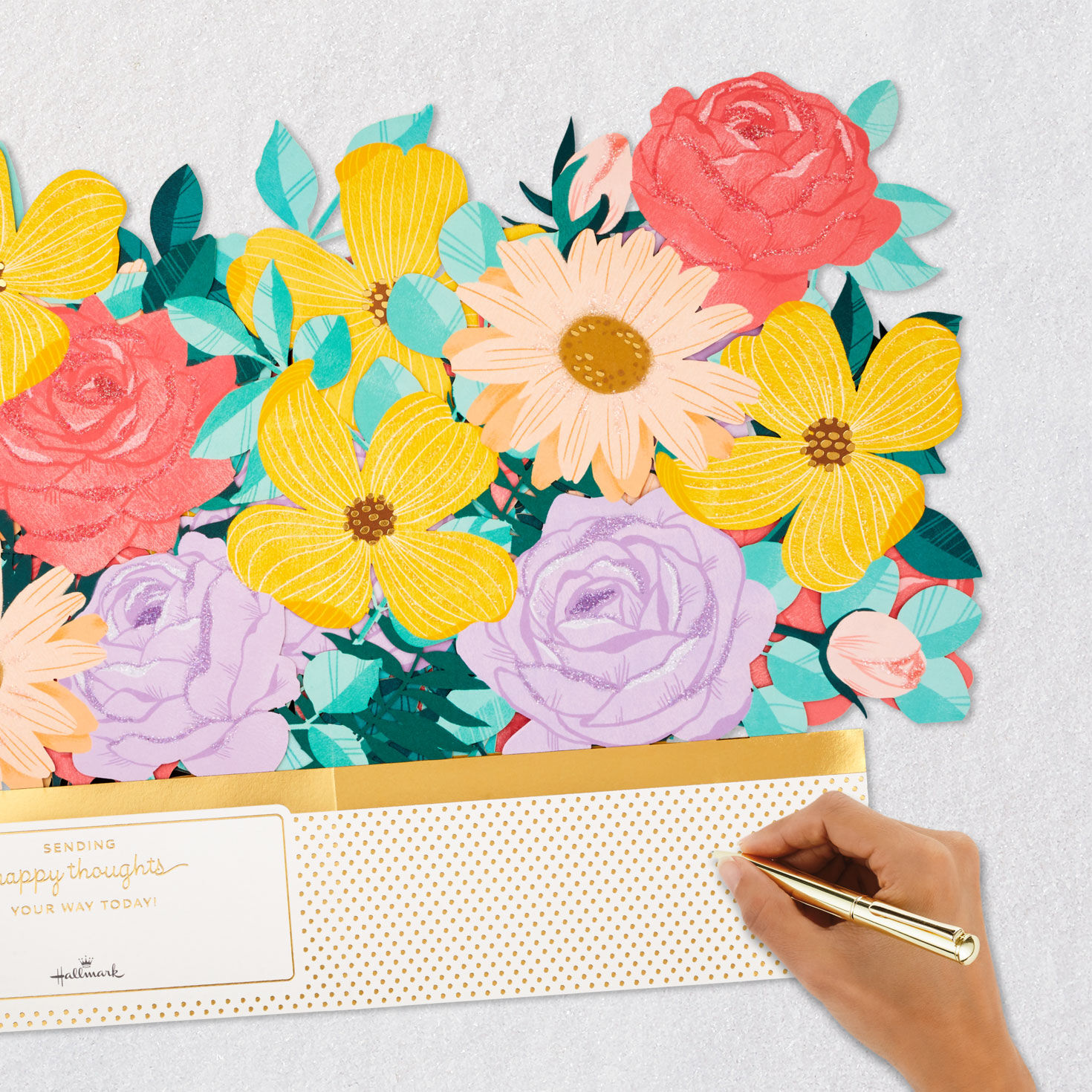 16.38" Jumbo Sending Happy Thoughts 3D Pop-Up Thinking of You Card for only USD 9.99 | Hallmark