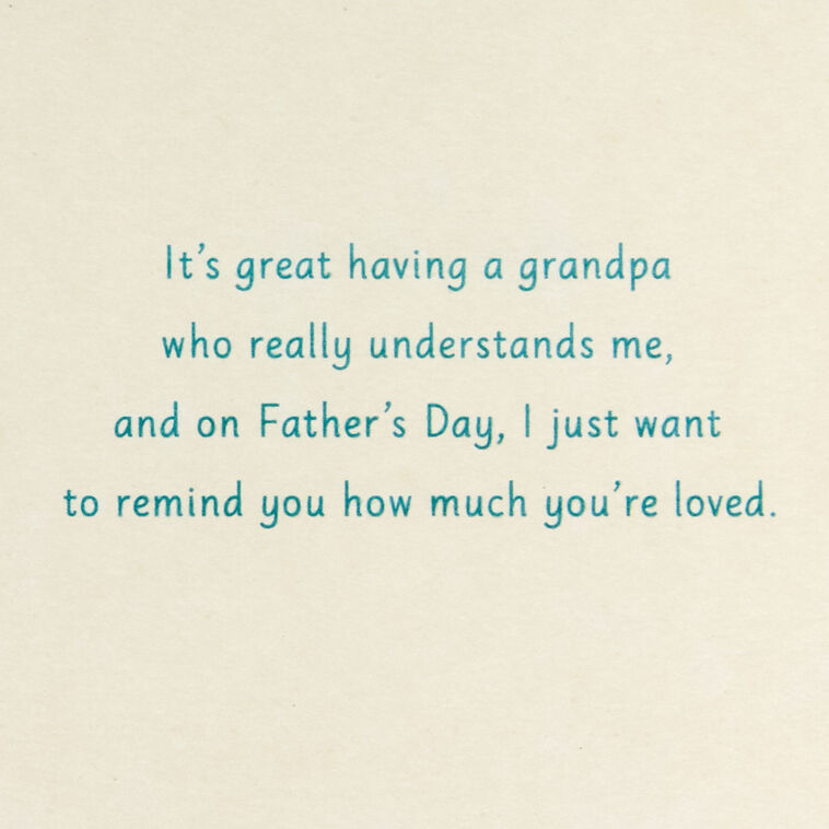 Blue Plaid Father's Day Card for Grandpa Sentiment image number 3