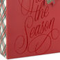 Tis the Season on Dark Red Medium Holiday Gift Bag Base/Side Detail image number 5