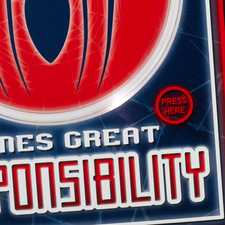 Marvel Spider-Man Power and Responsibility Musical Birthday Card With Light, , large image number 4