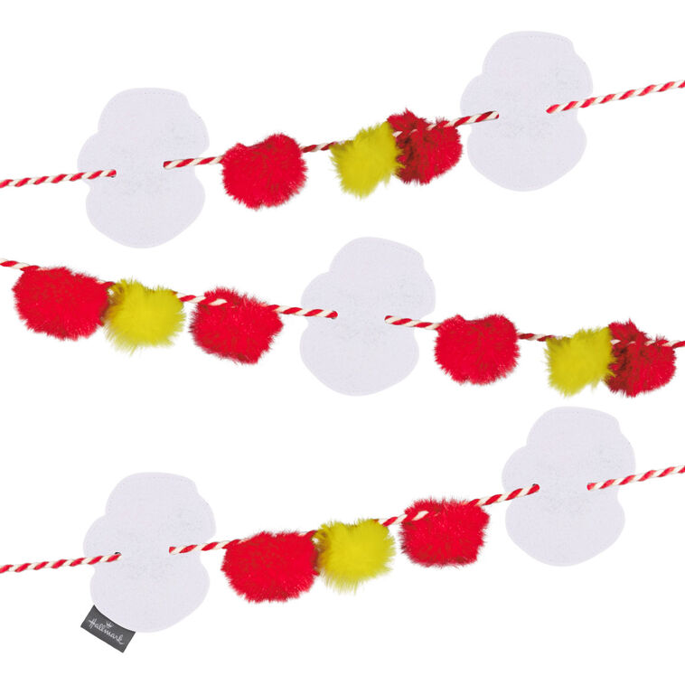 Grinch Felt Christmas Garland back image number 6