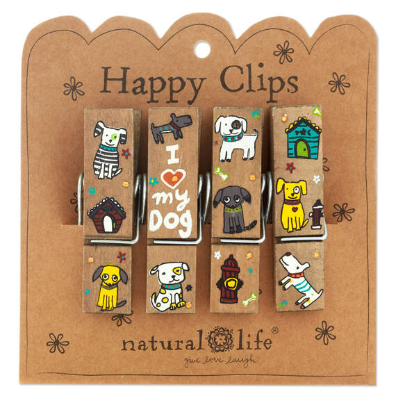 Natural Life Heart My Dog Happy Clips, Set of 4, , large image number 1