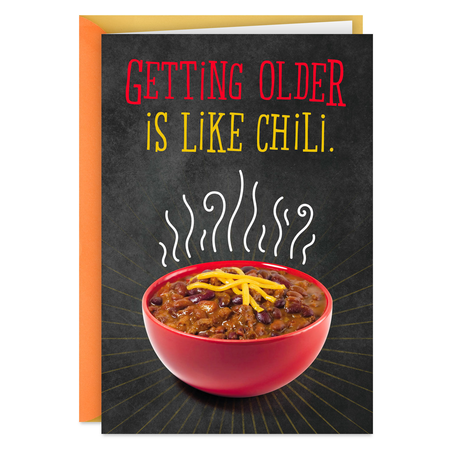 Getting Older Is Like Chili Funny Birthday Card