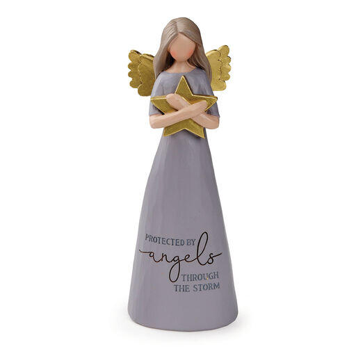 Blossom Bucket Protected Through the Storm Angel Figurine, 8", 