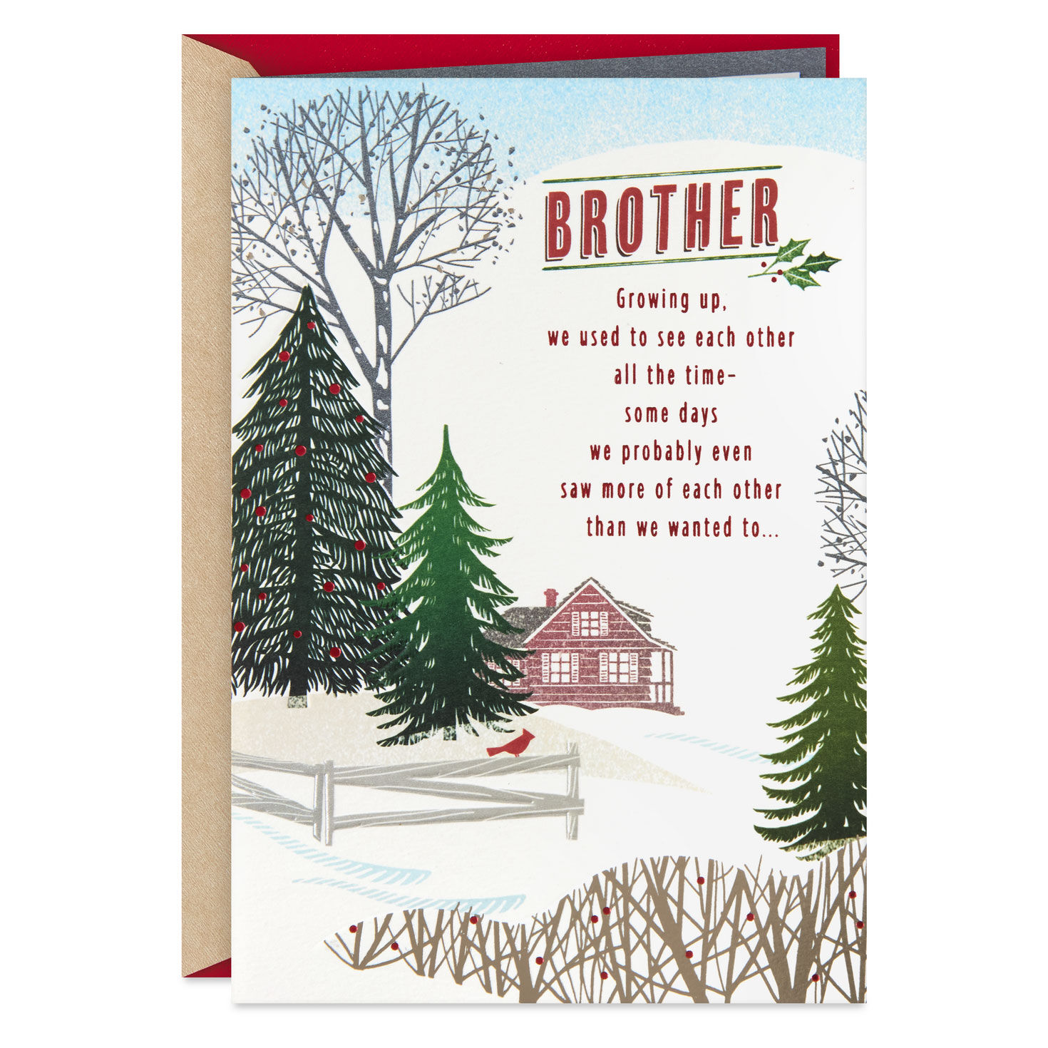 Our Time Together Is a Gift Christmas Card for Brother