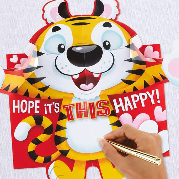 Happy Tiger Musical Pop-Up Valentine's Day Card, , large image number 7