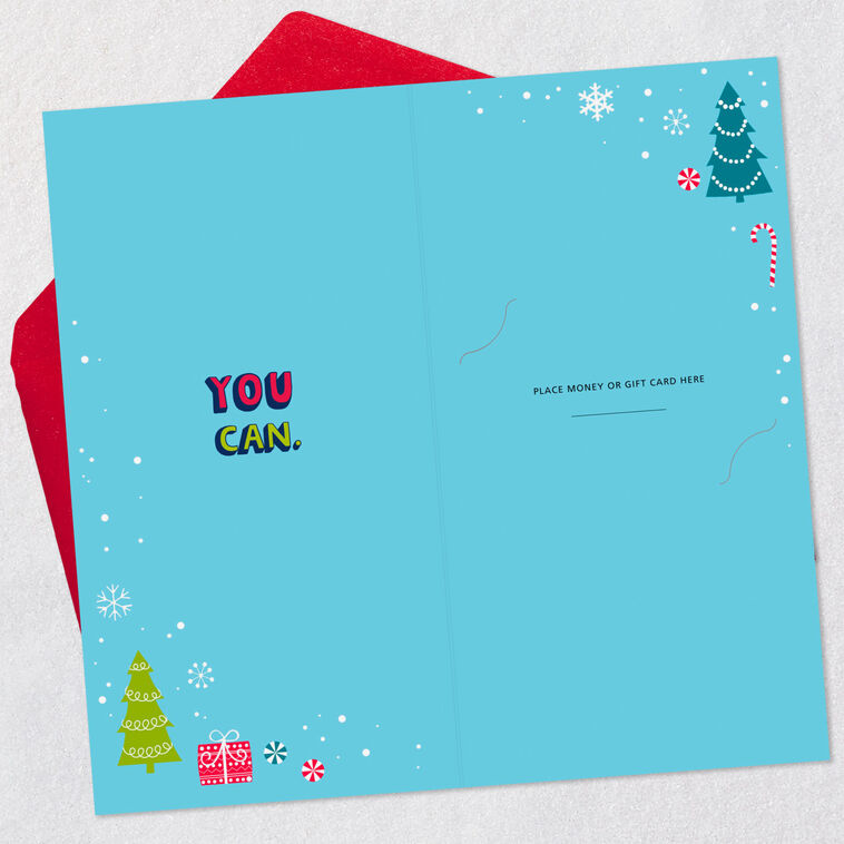 Nutcrackers Gift Card Money Holder Blue Christmas Card Open card with envelope image number 4