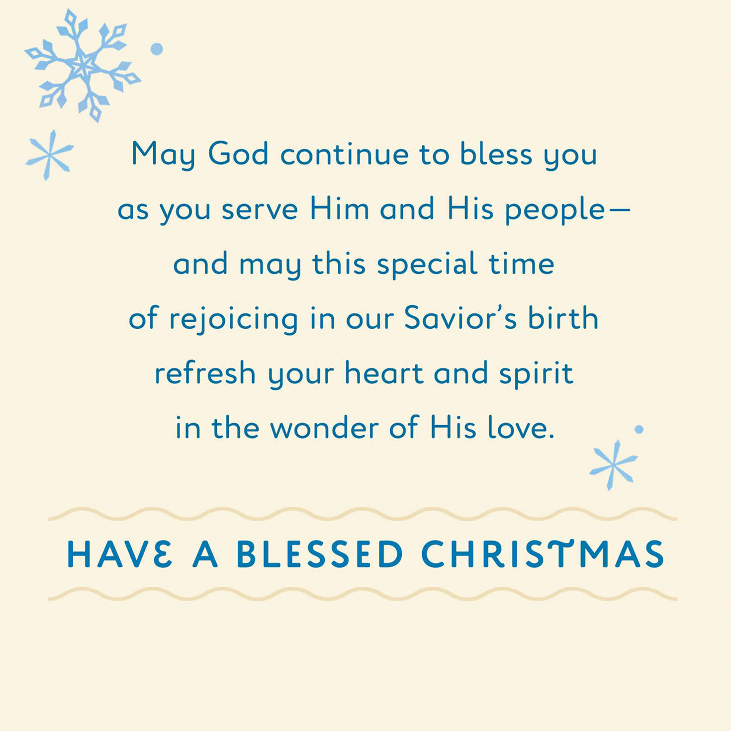 Tree in Snowy Scene Christmas Card for Clergy Sentiment image number 2