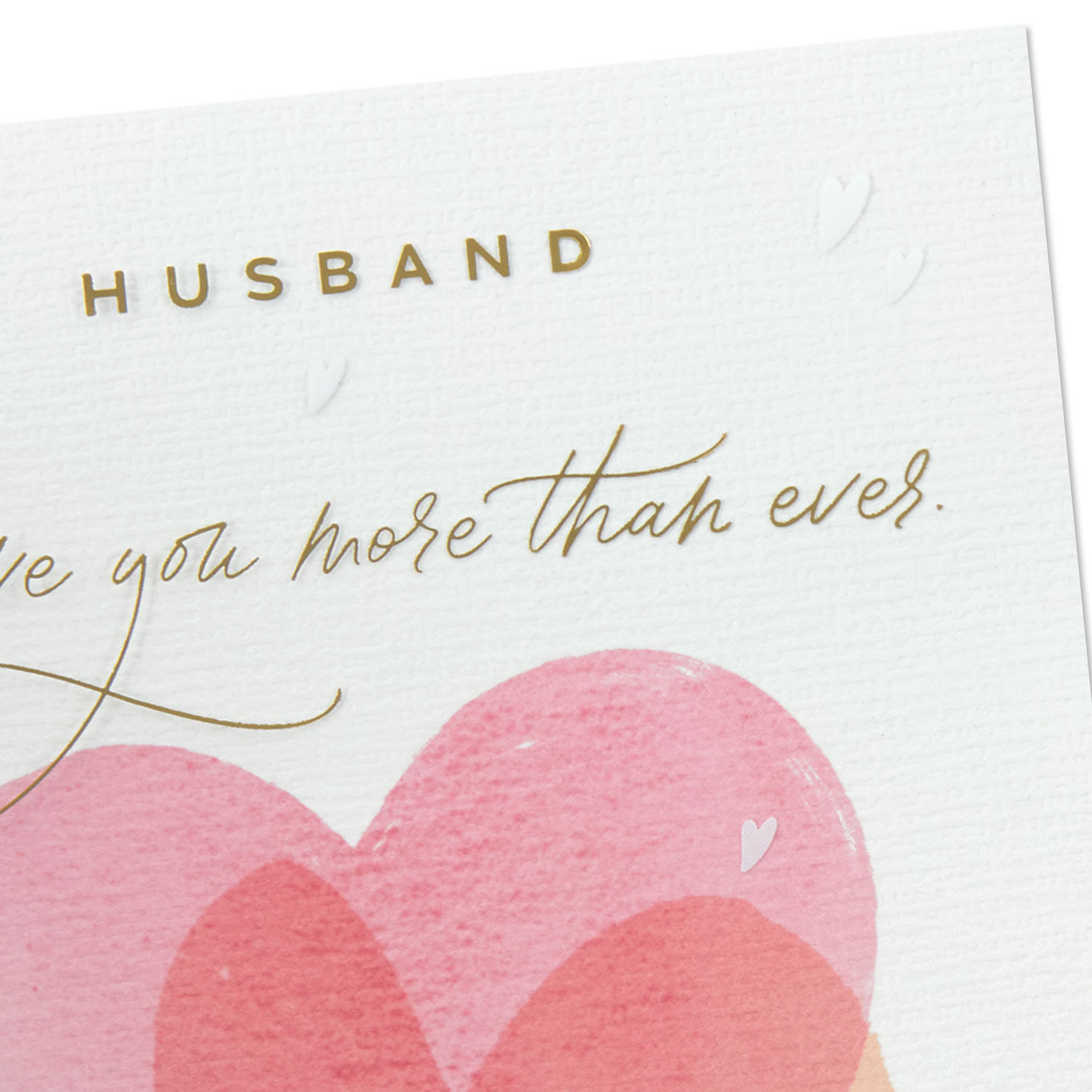 Soft Pink Hearts Valentine's Day Card for Husband Card Front Detail image number 5