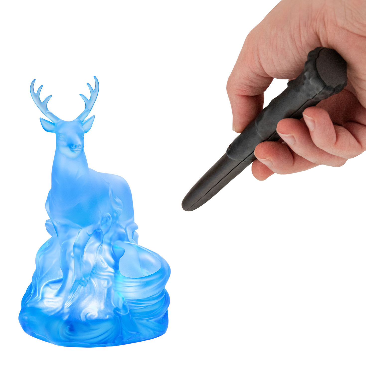 Harry Potter Stag Patronus Light With Wand Remote hand holding wand image number 3