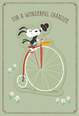 Snoopy on Vintage Bike Father's Day Card for Grandfather, , large image number 1