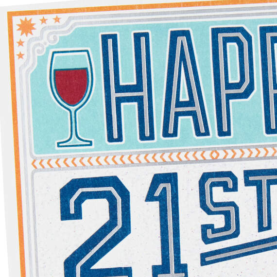 Cheers to 21 Funny Birthday Card, , large image number 4