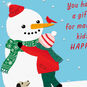 Snowman with Kid and Dog Child Caregiver Christmas Card Card Front Detail image number 4