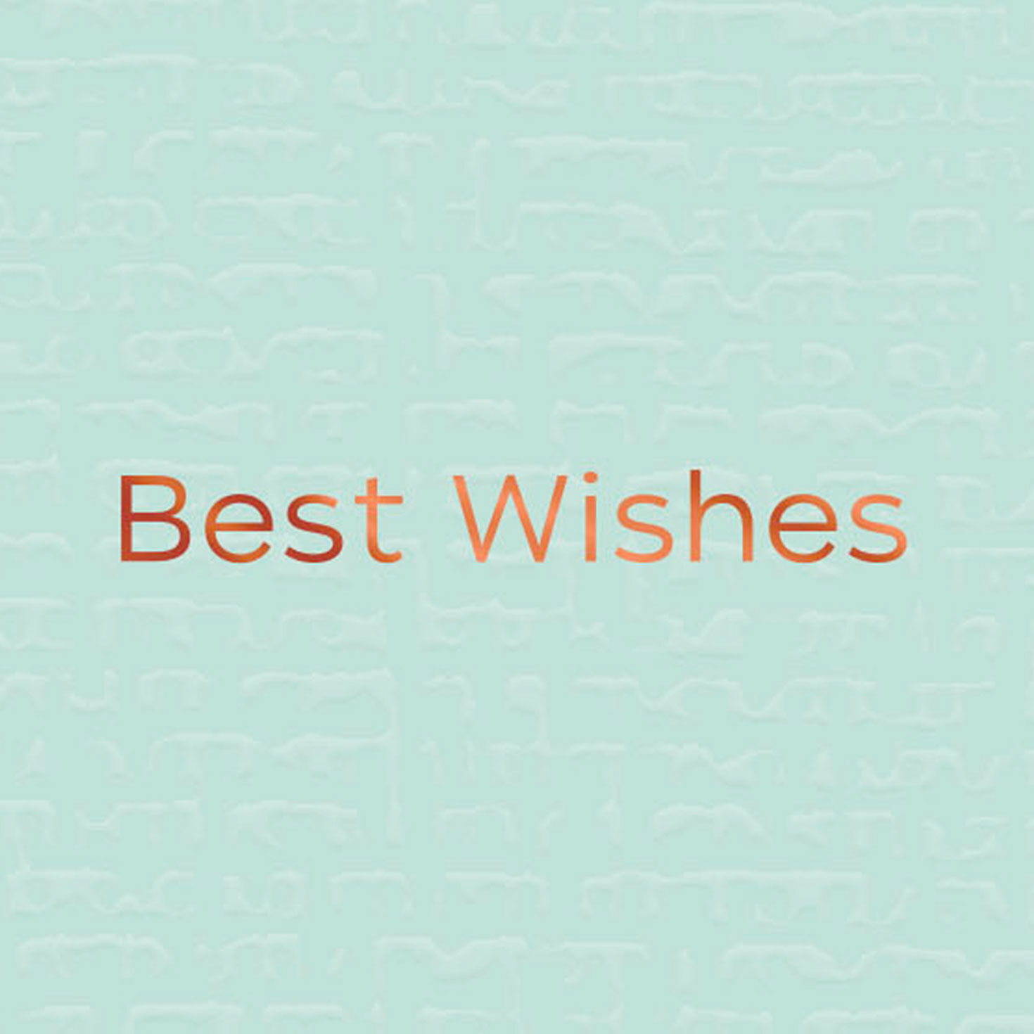 Abstract Sunshine on Mint Goodbye Card Sentiment image number 2